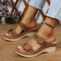 Hermosa Beach - Sandalias de cuña con estampado floral - foto 1
