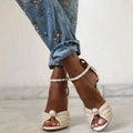 Beverly Hills - Sandalias de tacón con perlas - foto 1