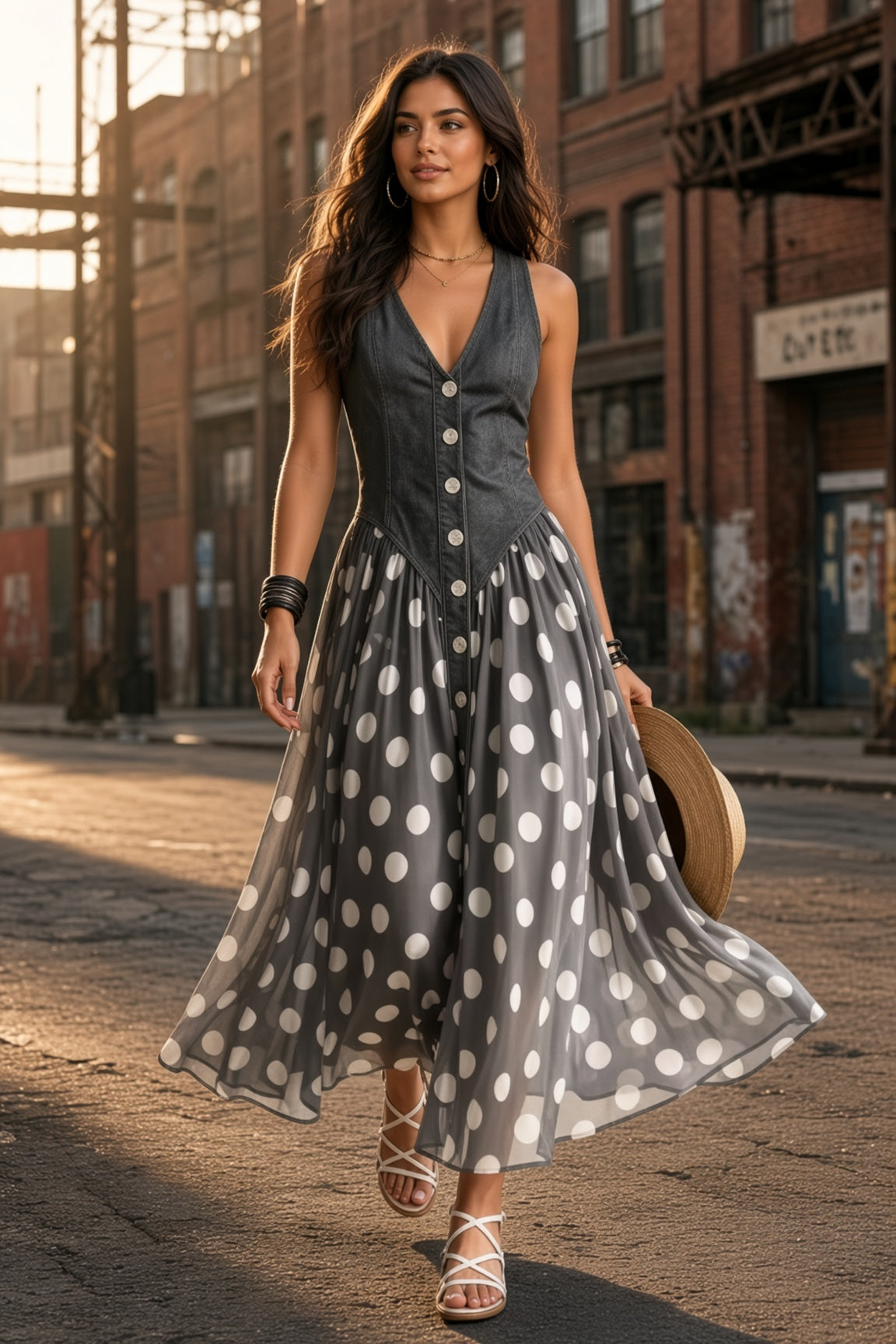 Dearborn – Vestido Vaquero Largo