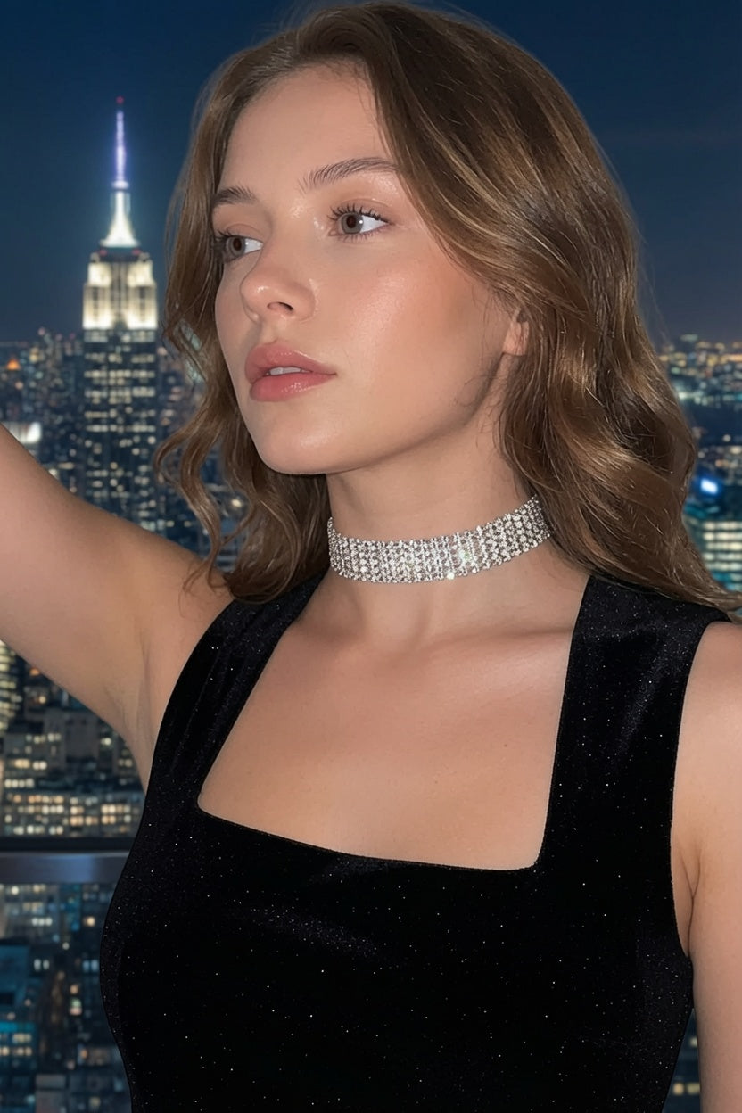 Park Avenue - Gargantilla de cristal con pedrería