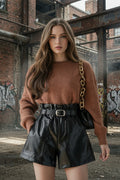 Eastown - Shorts de cuero vegano