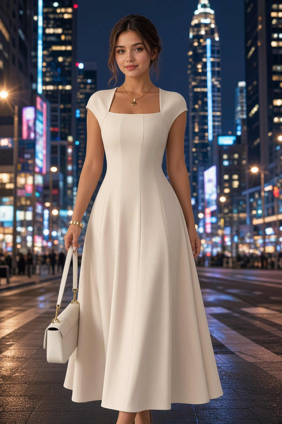 Genesee - Vestido escote cuadrado